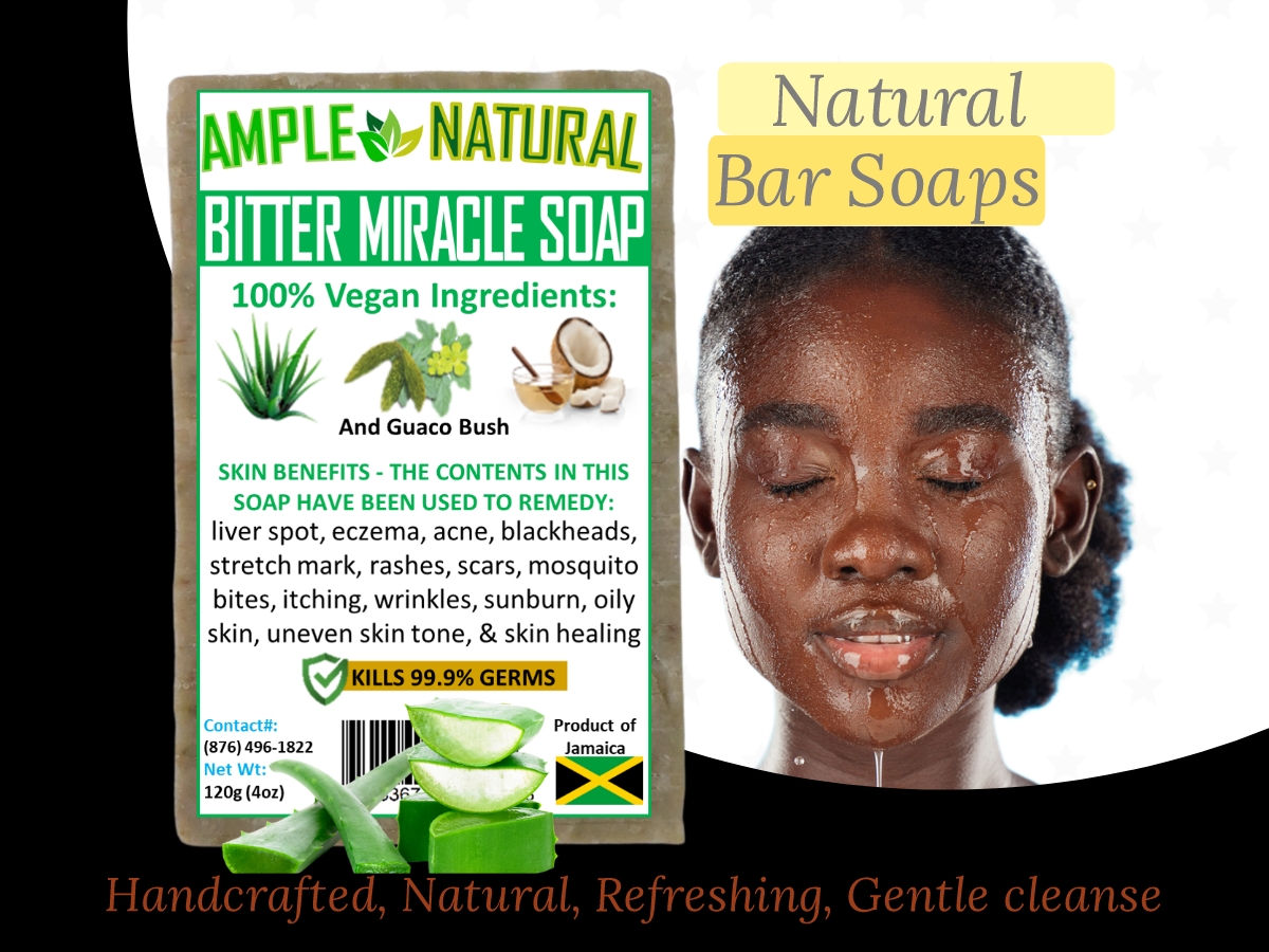 Ample Natural Bitter Miracle Bar Soap for gently cleanse and healing