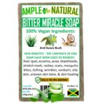 Bitter Miracle Soap for Body & Face - The Soap That Works Miracle for Your Skin - Organic and Naturally Made in Jamaica 4oz Bar