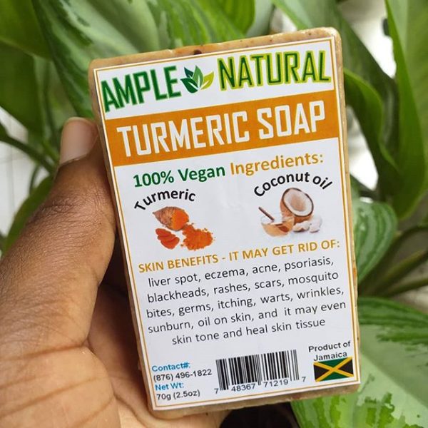 Turmeric Soap for Face & Body Organic and Naturally Made in Jamaica