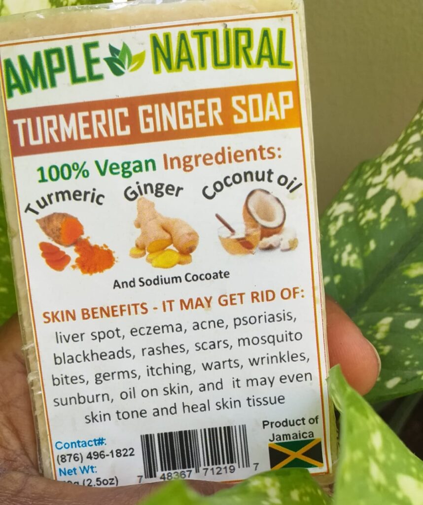Turmeric Ginger Soap for Face & Body Organic and Naturally Made in