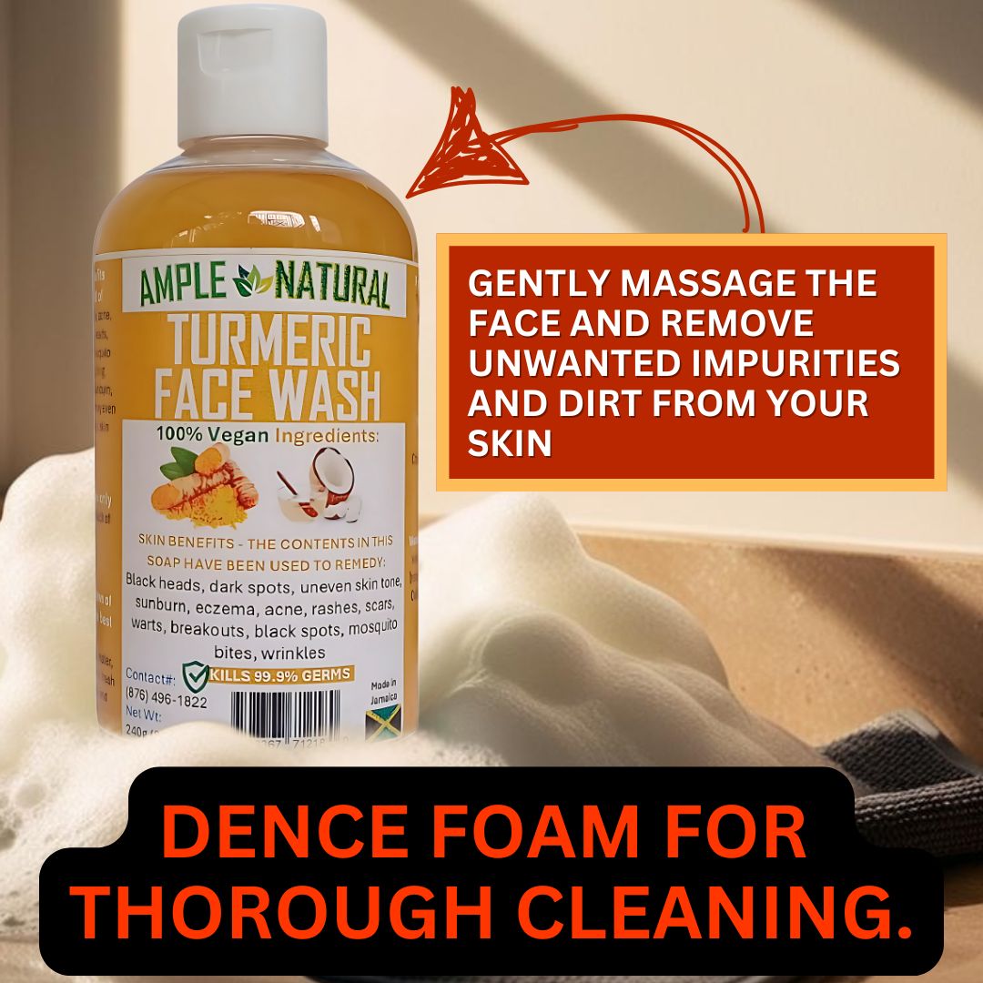 Turmeric Face Wash With Dense foam to deeply clean