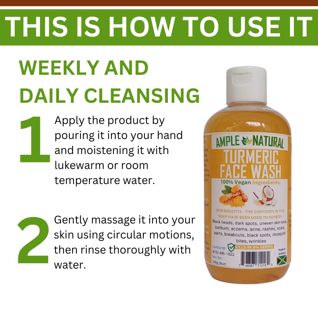 Turmeric Face Wash for WEEKLY AND DAILY CLEANSING