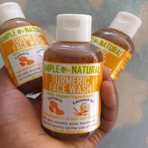Jamaica Turmeric Face Wash, Clear Your Skin With This 100% Natural Liquid Soap - Turmeric Facial Cleanser - Turmeric Removes Dark Spot - Made in Jamaica