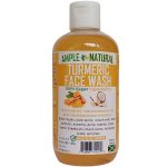 Ample Natural Turmeric Face Wash - Daily Facial cleanser for All Skin Types - Foaming Cleanser - Organic and Naturally Made in Jamaica - 8 Fluid Ounce