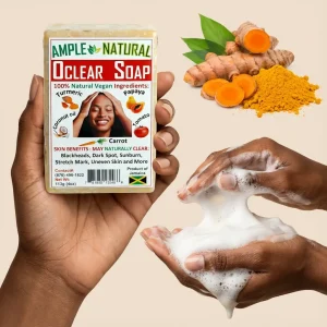 Oclear Bar Soap in hand