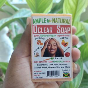 Oclear Soap - For Delicate Skin, Tomato, Carrot, and Papaya with a touch of Turmeric will get rid of the blemishes that are difficult to tame. The spots that show the impact of a blackhead, rashes, eczema, acne scar, etc will fade into tomorrow. This may just be the right soap for you even for babies too.