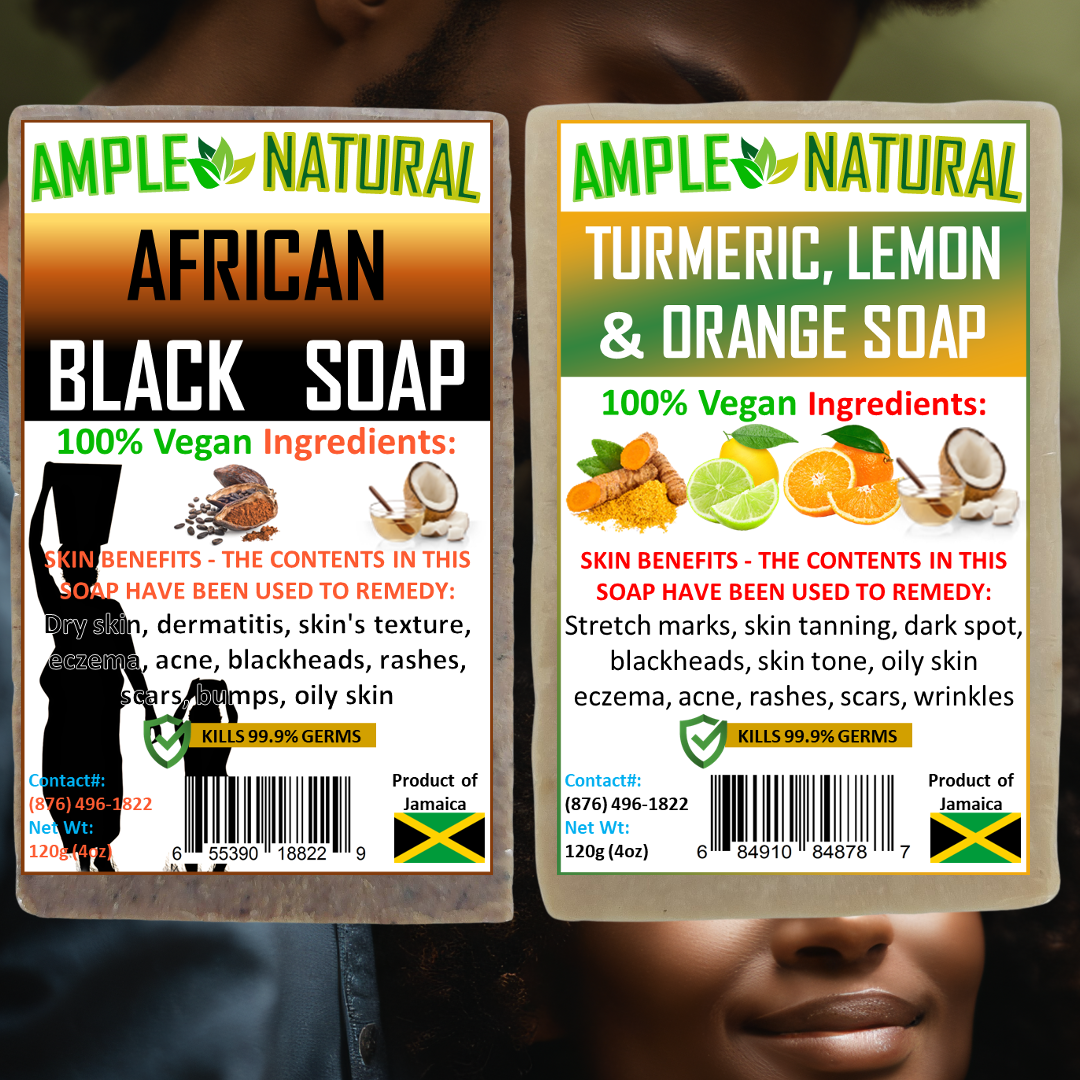 African Black Soap and Turmeric Lemon and Orange Soap