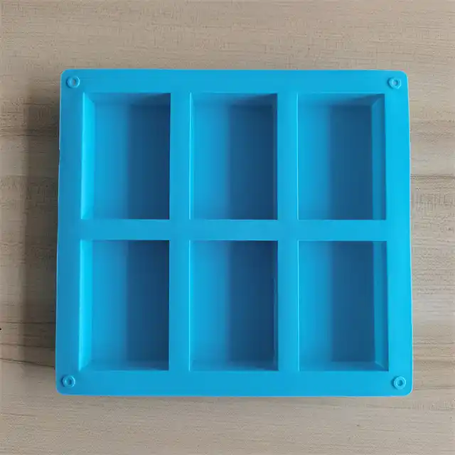 Silicone soap mold blue color