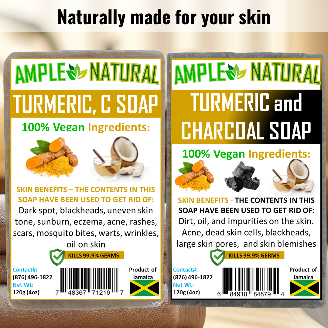 Turmeric Soap and Turmeric and Charcoal Soap